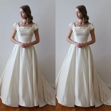 Vestidos de noiva vintage bordados gola quadrada trem varredura vestidos de noiva espartilho comprar usado Vestidos de noiva vintage bordados gola quadrada trem varredura vestidos de noiva espartilho comprar usado  Enviando para Brazil