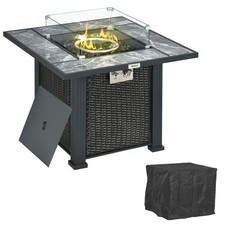 Outsunny rattan fire for sale  GREENFORD
