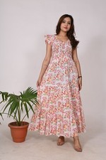 Vestido de festa feminino com estampa de bloco de algodão indiano feito à mão boho tamanho livre comprar usado Vestido de festa feminino com estampa de bloco de algodão indiano feito à mão boho tamanho livre comprar usado  Enviando para Brazil