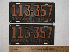 1931 oregon license for sale  Antioch