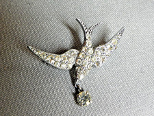 Broche hirondelle strass d'occasion  Nantiat