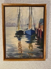Vintage signed oil for sale  Davis