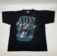 Camiseta preta gráfica dupla face vintage Y2K KISS The Farewell Tour 1973-2000 XXL, usado comprar usado  Enviando para Brazil