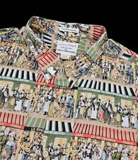 Camisa masculina coleção buffet Reyn Spooner Guy XXL jantar francês algodão egípcio comprar usado  Enviando para Brazil