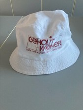 Fischerhut weiß werbeaufschri gebraucht kaufen  Rheinau