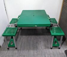 Juego de taburetes/maleta de mesa plegable de picnic vintage maletín/maleta portátil segunda mano  Embacar hacia Mexico