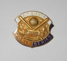 1937 Baseball New York Giants vs Yankees World Series Press Pin Charm Lou Gehrig, używany na sprzedaż  Wysyłka do Poland