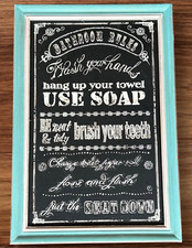 Bathroom rules vintage for sale  Glendale Heights