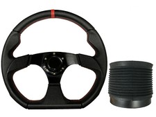 Black 350mm steering for sale  PETERBOROUGH