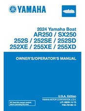 Yamaha OWNER’S/OPERATOR’S MANUAL Book Guide 2024 Yamaha Boat 252SD comprar usado  Enviando para Brazil