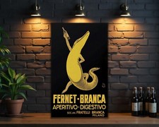 Placa de metal pesado vintage Fernet-Branca Aperitivo XXL - (60X40) comprar usado  Enviando para Brazil