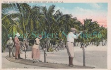 Long Key Florida FL - ARMADILHA TIRO EM ACAMPAMENTO DE PESCA - Cartão postal Skeet, usado comprar usado  Enviando para Brazil