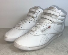Usado, Blusa alta Reebok feminina clássica estilo livre tamanho 9 couro branco comprar usado  Enviando para Brazil