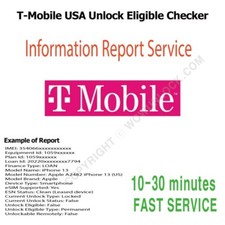 Relatório de verificação de informações para T-mobile - Serviço de elegibilidade financeira IMEI comprar usado  Enviando para Brazil