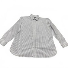 Camisa masculina Banana Republic tamanho XL slim fit listrada azul branca com botões comprar usado  Enviando para Brazil