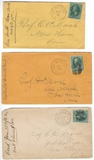 Lote de 3 capas da década de 1870 endereço para o famoso caçador de fósseis O.C. Marsh at Yale College comprar usado  Enviando para Brazil