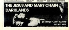 24/10/87PT6 anúncio único 4X11 The Jesus And Mary Chain. Darklands... comprar usado  Enviando para Brazil