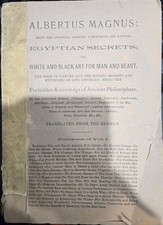 Usado, c1900 Albertus Magnus Egyptian Secrets White And Black Art For Man And Beast PB comprar usado  Enviando para Brazil