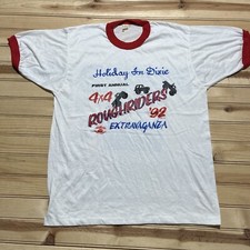 Camisa vintage 1992 4x4 RoughRiders Extravaganza Jeep Off-road tamanho grande comprar usado  Enviando para Brazil
