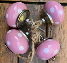 Pink white polka for sale  SWANSEA