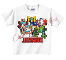 Camiseta Transformers Rescue Bots Personalizada PERSONALIZAR Aniversário ADICIONAR NOME comprar usado  Enviando para Brazil
