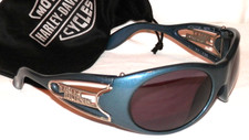 Óculos de sol/óculos de equitação unissex vintage Harley Davidson cor azul esfumaçado, usado comprar usado  Enviando para Brazil