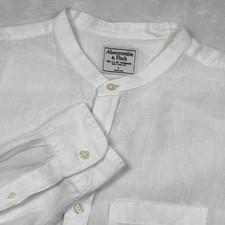 Camisa masculina Abercrombie & Fitch 100% linho gola branca manga longa comprar usado Camisa masculina Abercrombie & Fitch 100% linho gola branca manga longa comprar usado  Enviando para Brazil