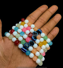 Lote de joias pulseira ajustável pedra preciosa contas de vidro olho mau grego presente amor ~ comprar usado  Enviando para Brazil