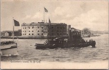 Cartão postal Castle Williams View c1900s GOVERNOR'S ISLAND, Nova York / NÃO USADO comprar usado  Enviando para Brazil