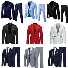 Conjunto de calças blazer jaqueta 3 peças ternos formais slim fit smoking casamento masculino comprar usado  Enviando para Brazil