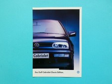 Usado, Prospekt / Katalog - VW Golf III Cabriolet / Cabrio - Classic Edition - 05/96 comprar usado  Enviando para Brazil