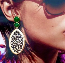 Brincos pendentes vintage folheados a ouro 18k com bolha de prata 2,5 pol. comprar usado Brincos pendentes vintage folheados a ouro 18k com bolha de prata 2,5 pol. comprar usado  Enviando para Brazil