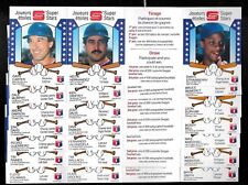 Usado, 1987 STUART PANEL SUPER STARS MLB CARTÃO ÚNICO DE BEISEBOL E PAINEL DE 3 CARTÕES VER LISTA comprar usado  Enviando para Brazil