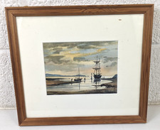 Framed watercolour maritime for sale  EXETER
