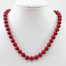 Lindo 8mm Natural Pedra Preciosa Coral Vermelho Redondo 18" Joias Colar Miçangas comprar usado  Enviando para Brazil