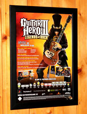 Guitar Hero III 3 Legends of Rock pôster pequeno/página de anúncio antiga emoldurada PS2 PS3 Xbox comprar usado  Enviando para Brazil