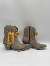 Botas de tornozelo femininas Corral LD bordado osso couro biqueira tamanho 7M, usado comprar usado  Enviando para Brazil