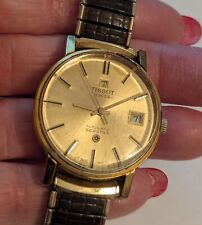 Vintage Tissot Seastar Relógio de Pulso Automático Masculino Banhado a Ouro Suíço REPARO comprar usado  Enviando para Brazil