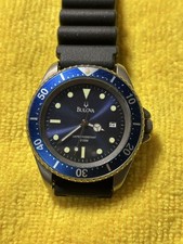 Relógio de quartzo Bulova titânio preto/azul 0725BW08 comprar usado  Enviando para Brazil
