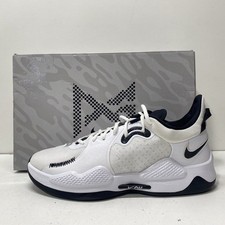 Tênis esportivo Nike Paul George 5 branco preto sólido masculino 13,5 comprar usado  Enviando para Brazil