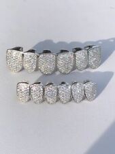 Grillz Personalizado Para Los Dientes Hip Hop De Diamantes en Plata 925 Solida comprar usado  Enviando para Brazil