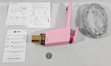 Torneira de banheiro alça única vidro temperado rosa bico superior pia latão deck montagem comprar usado  Enviando para Brazil