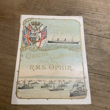 Menu card rms for sale  CHESTERFIELD