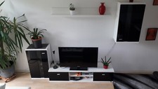 Wohnzimmer anbauwand weiß gebraucht kaufen  Leipzig