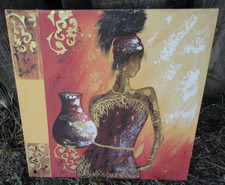Toile afrique tableau d'occasion  Saint-Firmin