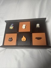 Caixa organizadora de decoração para casa Halloween 11,5x7,5x4" MDF preto e laranja bruxa fantasma comprar usado  Enviando para Brazil