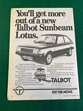 Talbot sunbeam lotus for sale  BRISTOL