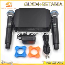 Microfone sem fio GLXD4+BETA58A vocal canal duplo para Shure UHF portátil comprar usado  Enviando para Brazil