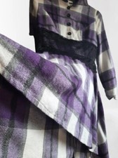 Purple plaid dress for sale  LONDON