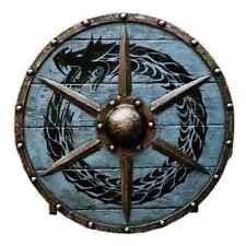 Escudo vikingo romano medieval X-Mas escudo armadura de madera redondo segunda mano  Embacar hacia Mexico
